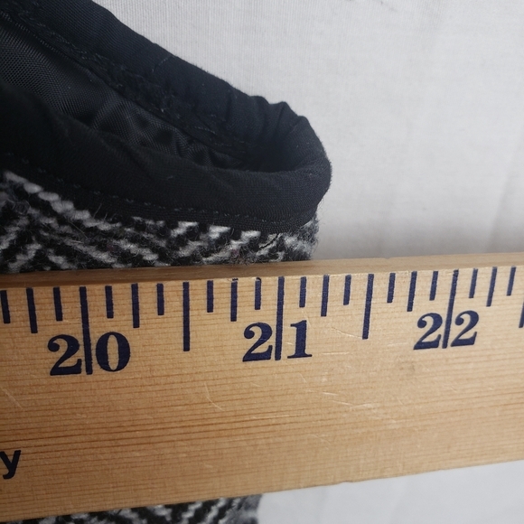 Merokeety Black and White Herringbone Full Zip Vest Sz XL - Picture 7 of 7